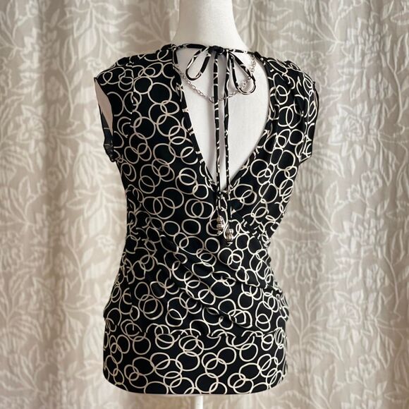 Vintage Y2K Speechless Black & White Geometric Print Blouse Fairy Grunge Size M - Picture 6 of 8